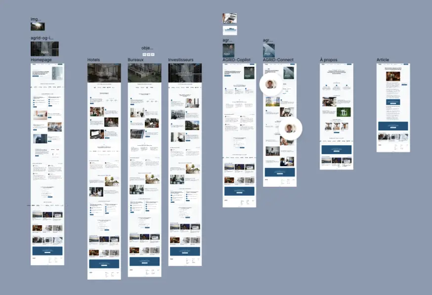 Construction du site vitrine d&rsquo;AGRID sur Figma